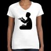 Women's Fine Jersey V-Neck Tee Thumbnail