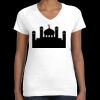Women's Fine Jersey V-Neck Tee Thumbnail