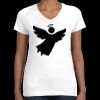 Women's Fine Jersey V-Neck Tee Thumbnail