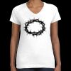 Women's Fine Jersey V-Neck Tee Thumbnail