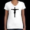 Women's Fine Jersey V-Neck Tee Thumbnail