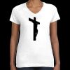 Women's Fine Jersey V-Neck Tee Thumbnail