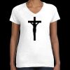 Women's Fine Jersey V-Neck Tee Thumbnail