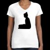 Women's Fine Jersey V-Neck Tee Thumbnail