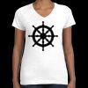 Women's Fine Jersey V-Neck Tee Thumbnail