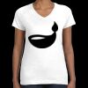 Women's Fine Jersey V-Neck Tee Thumbnail