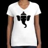 Women's Fine Jersey V-Neck Tee Thumbnail