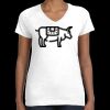 Women's Fine Jersey V-Neck Tee Thumbnail