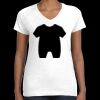 Women's Fine Jersey V-Neck Tee Thumbnail
