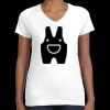Women's Fine Jersey V-Neck Tee Thumbnail