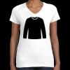 Women's Fine Jersey V-Neck Tee Thumbnail