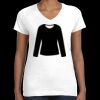 Women's Fine Jersey V-Neck Tee Thumbnail