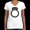 Women's Fine Jersey V-Neck Tee Thumbnail