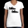 Women's Fine Jersey V-Neck Tee Thumbnail