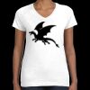 Women's Fine Jersey V-Neck Tee Thumbnail