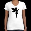 Women's Fine Jersey V-Neck Tee Thumbnail