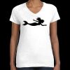 Women's Fine Jersey V-Neck Tee Thumbnail