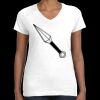 Women's Fine Jersey V-Neck Tee Thumbnail