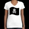 Women's Fine Jersey V-Neck Tee Thumbnail