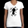 Women's Fine Jersey V-Neck Tee Thumbnail