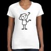 Women's Fine Jersey V-Neck Tee Thumbnail