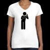 Women's Fine Jersey V-Neck Tee Thumbnail