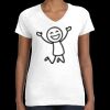Women's Fine Jersey V-Neck Tee Thumbnail