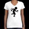 Women's Fine Jersey V-Neck Tee Thumbnail