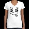 Women's Fine Jersey V-Neck Tee Thumbnail