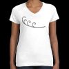 Women's Fine Jersey V-Neck Tee Thumbnail