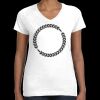 Women's Fine Jersey V-Neck Tee Thumbnail