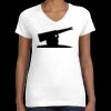 Women's Fine Jersey V-Neck Tee Thumbnail