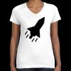 Women's Fine Jersey V-Neck Tee Thumbnail