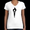 Women's Fine Jersey V-Neck Tee Thumbnail