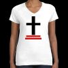 Women's Fine Jersey V-Neck Tee Thumbnail