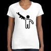 Women's Fine Jersey V-Neck Tee Thumbnail
