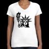 Women's Fine Jersey V-Neck Tee Thumbnail