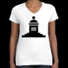 Women's Fine Jersey V-Neck Tee Thumbnail