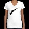 Women's Fine Jersey V-Neck Tee Thumbnail