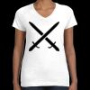 Women's Fine Jersey V-Neck Tee Thumbnail