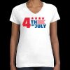 Women's Fine Jersey V-Neck Tee Thumbnail