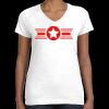 Women's Fine Jersey V-Neck Tee Thumbnail