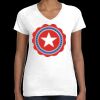 Women's Fine Jersey V-Neck Tee Thumbnail