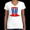 Women's Fine Jersey V-Neck Tee Thumbnail